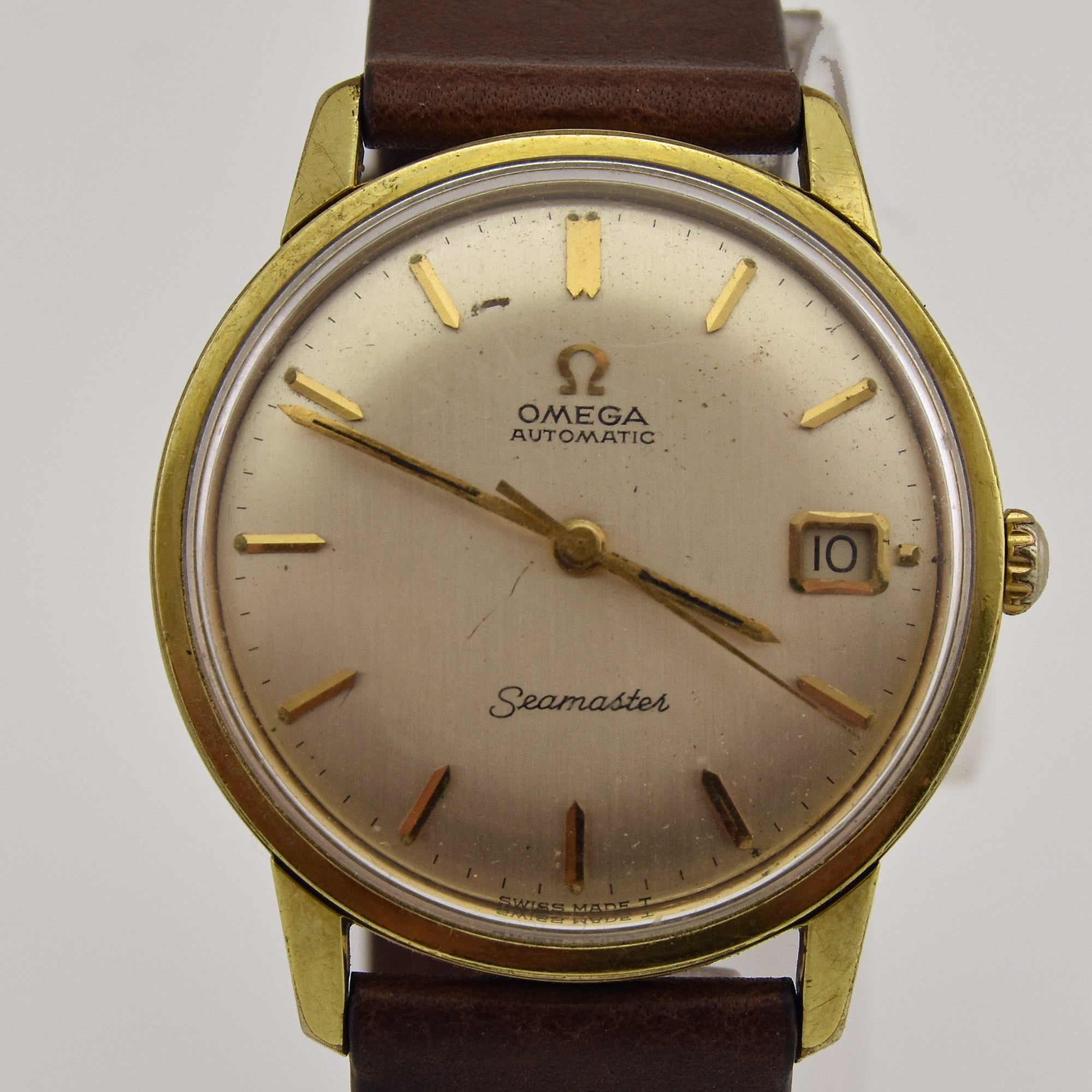 1965 Swiss Omega Seamaster wrist watch with date