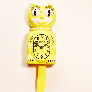 Open image in slideshow, Kit Cat Clocks      - last 2 - yellow and green
